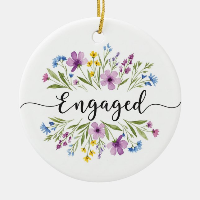 ENGAGED ORNAMENT WITH WILDFLOWERS (Front)