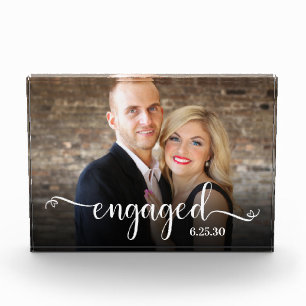 Engaged Script Photo Block