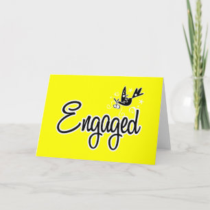 Engaged-Yellow Greeting Card