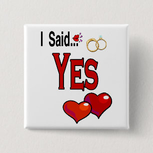 Engagement 15 Cm Square Badge