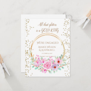 Engagement All that glitters is a gold ring  Card