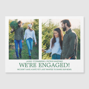 Engagement Announcement 2 Photo Magnetic Card