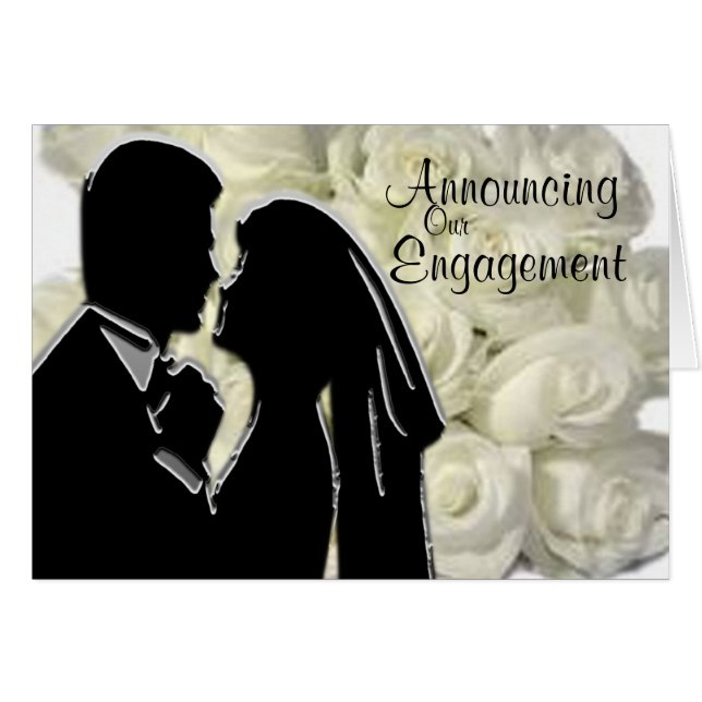 Engagement Announcement Card Template (Front Horizontal)