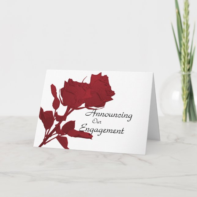 Engagement Announcement Card Template (Front)