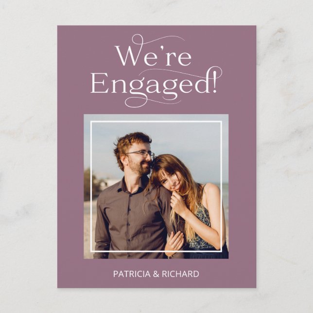Engagement Announcement & Save The Date Photo Postcard (Front)
