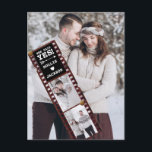 Engagement Announcement She Said Yes Photo Postcard<br><div class="desc">Unique Engagement Announcement Postcard features 3 of your couple's photo. A large one fills the background, then 2 are placed in a rustic vintage filmstrip. The top space in the film strip features your great news. She Said Yes and Your Names. A trendy boho arrow and heart ad visual interest....</div>