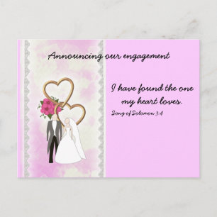 Engagement Announcement with Bible Verse