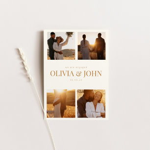 Engagement Announcement with Four Photos