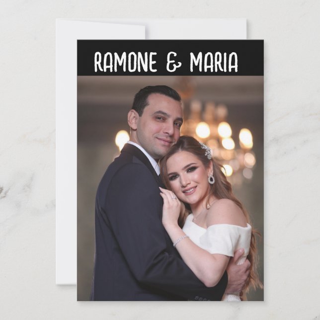 ENGAGEMENT ANNOUNCMENT PHOTO CUSTOM INVITATIONS (Front)