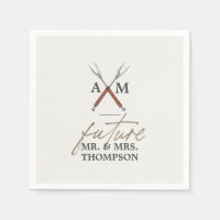Engagement BBQ Monogram Paper