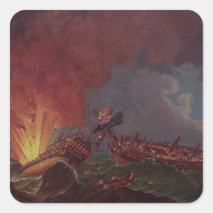 Engagement between the "Quebec" Square Sticker