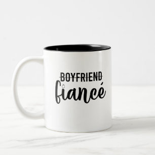 Engagement Boyfriend Fiance Married Man Wedding Two-Tone Coffee Mug