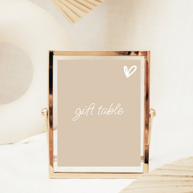 Engagement Bridal Table Top Sign with Heart (Creator Uploaded)