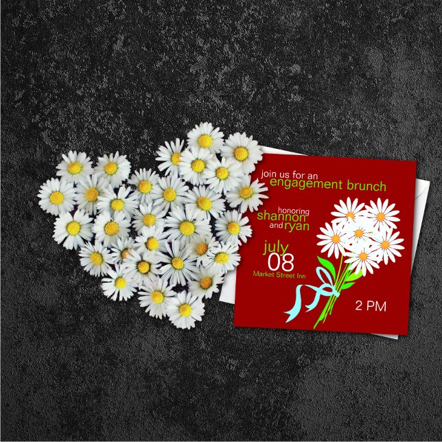 Engagement Brunch Invitations {Red} (Creator Uploaded)