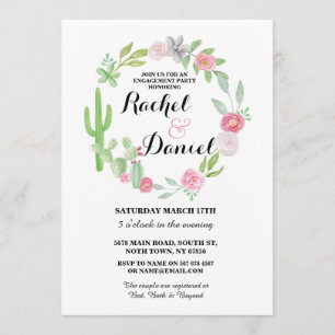 Engagement Cactus Fiesta Cacti Couple's Invite