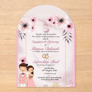 Engagement Ceremony Invitation - Moutusi & Suprode