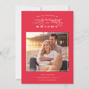 Engagement Christmas Card, Save the Date Christmas