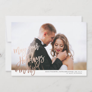 Engagement Christmas Card, Save the Date Christmas