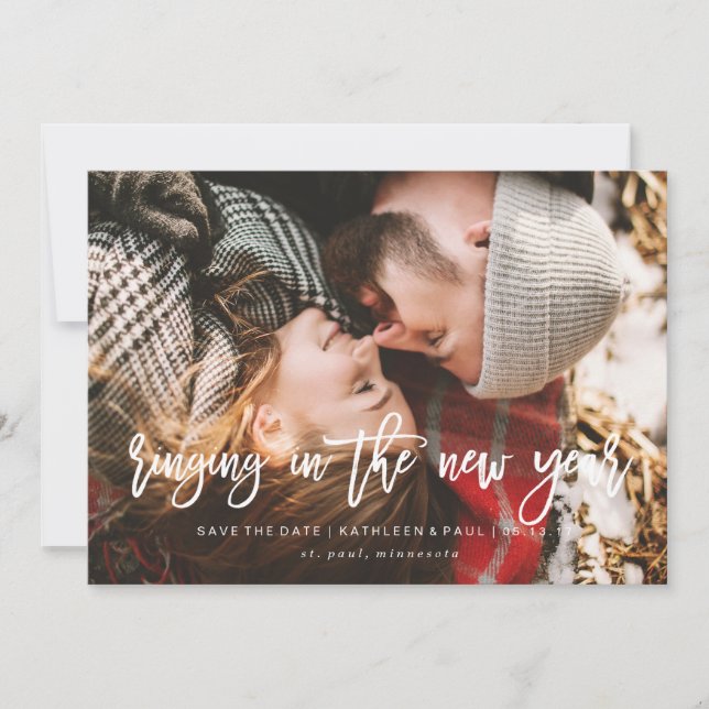 Engagement Christmas Card, Save the Date Christmas (Front)