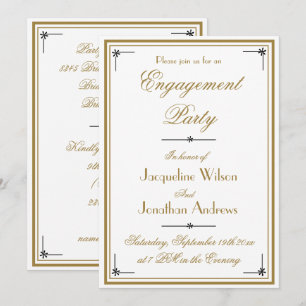 Engagement Classic Elegant Script Engagement Party Invitation