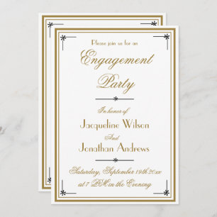 Engagement Classic Elegant Script Engagement Party Invitation