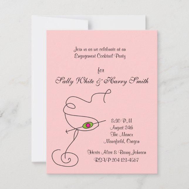 Engagement Cocktail Party Invitation (Front)