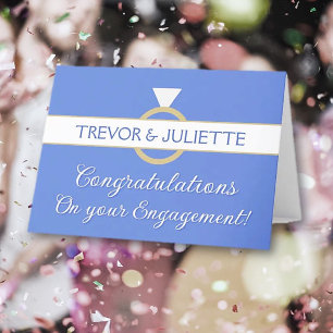 Engagement Congrats Personal Folded Greeting Card