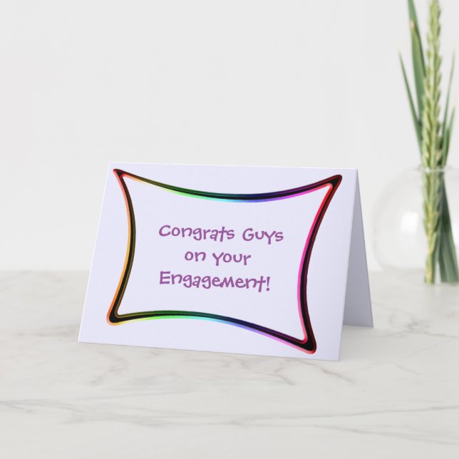Engagement Congratulations Card for Gay Grooms (Front)