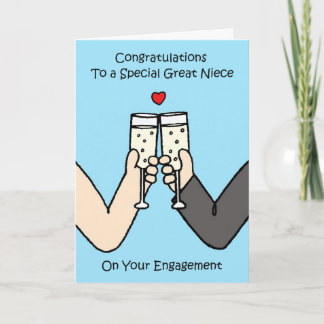Engagement Congratulations to Great Niece Card