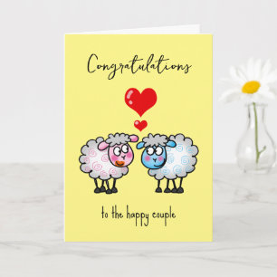 engagement couple congratulations  card