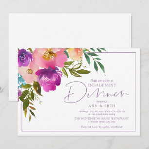 Engagement Dinner Floral Invitation