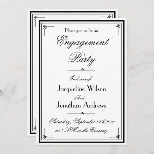 Engagement Elegant Classic Script Engagement Party Invitation
