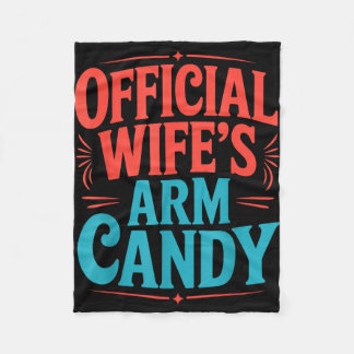 Engagement fiancé couple wife's arm candy  fleece blanket