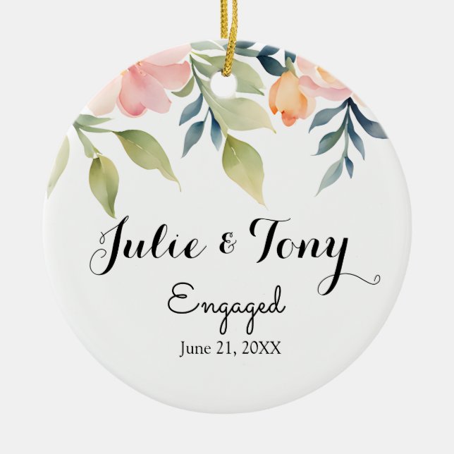 Engagement Gift Engagement Ornament - (Front)