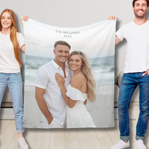 Engagement Gift Fleece Blanket Custom Newlywed 