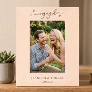 Engagement Gift Newly Engaged Couple Engraved Etched Frames
