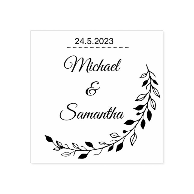 Engagement gift stamp with first names, Couple (Imprint)