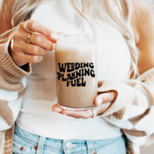 Engagement Gifts For Bride To Be Retro Font Funny Can Glass
