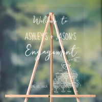 Engagement hand drawn Welcome Sign Acrylic Sign