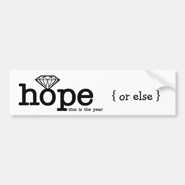 Engagement Hope - Diamond Ring Bumper Sticker (Front)