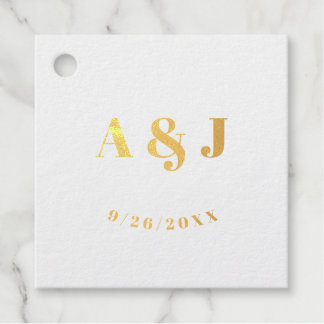 Engagement Initials & Date Favour Tags