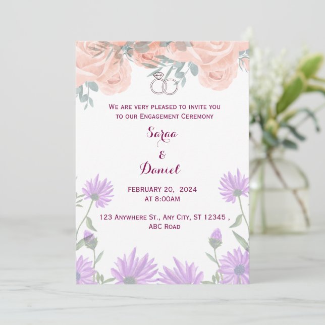 Engagement Invitation (Standing Front)