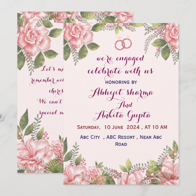 Engagement Invitation (Front/Back)
