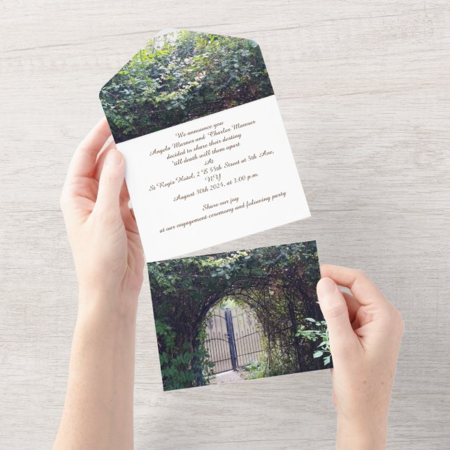 Engagement Invitation Gate Garden  (Tearaway)