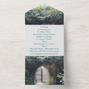 Engagement Invitation Green Gate