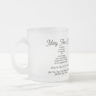Engagement Invitation Party Frosted Glass Coffee Mug