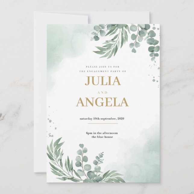 engagement invitation template (Front)