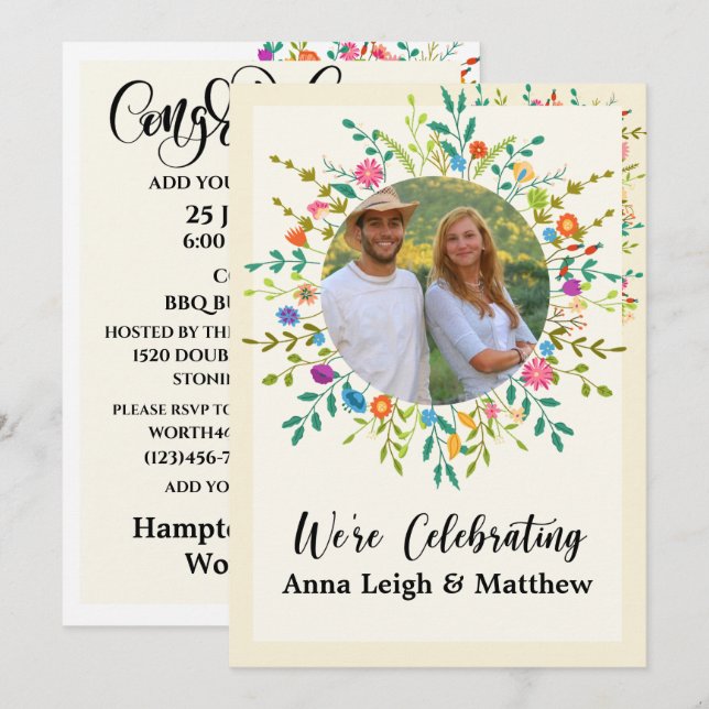 Engagement - Marriage Announcement Invitation (Front/Back)