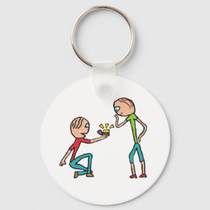 Engagement Marriage Proposal Key Ring