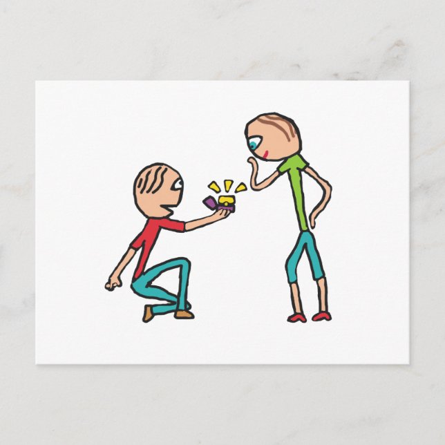 Engagement Marriage Proposal Postcard (Front)